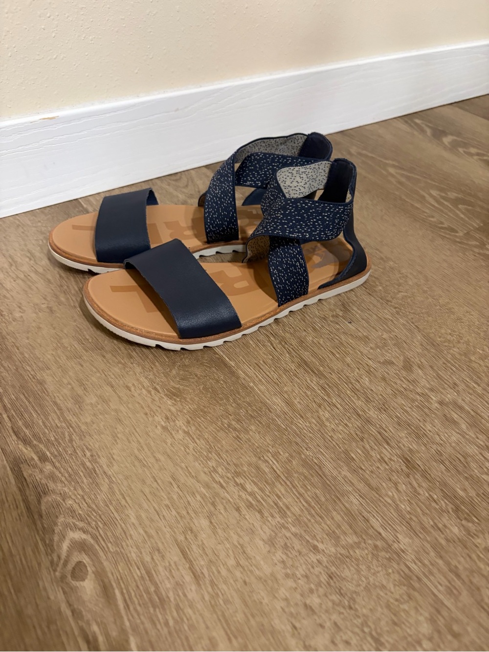 Sorel Navy and Tan Men’s Strappy Sandals
